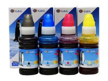 4-Pack G&G Compatible Ink Bottles to replace Epson 664 for EcoTank ET-2500/2550/2600/2650/4500